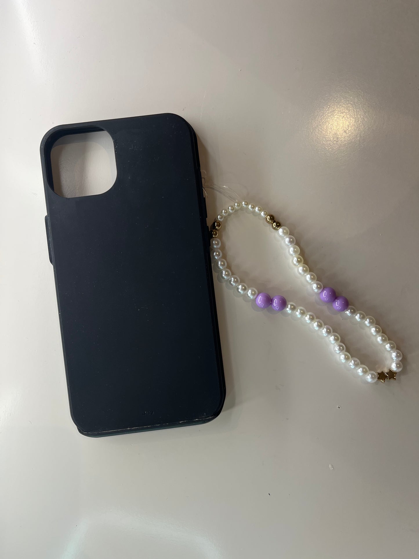 purple pearl phone charm