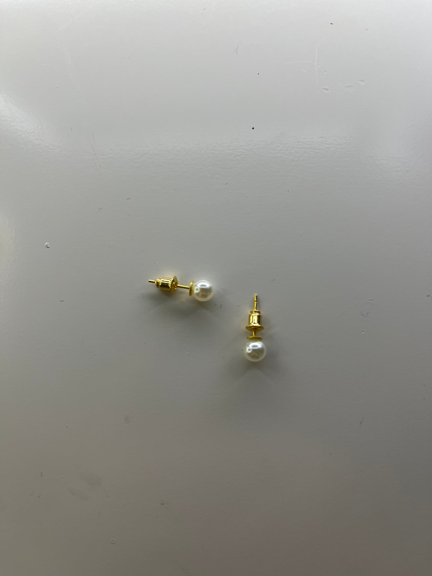 pearl stud earrings