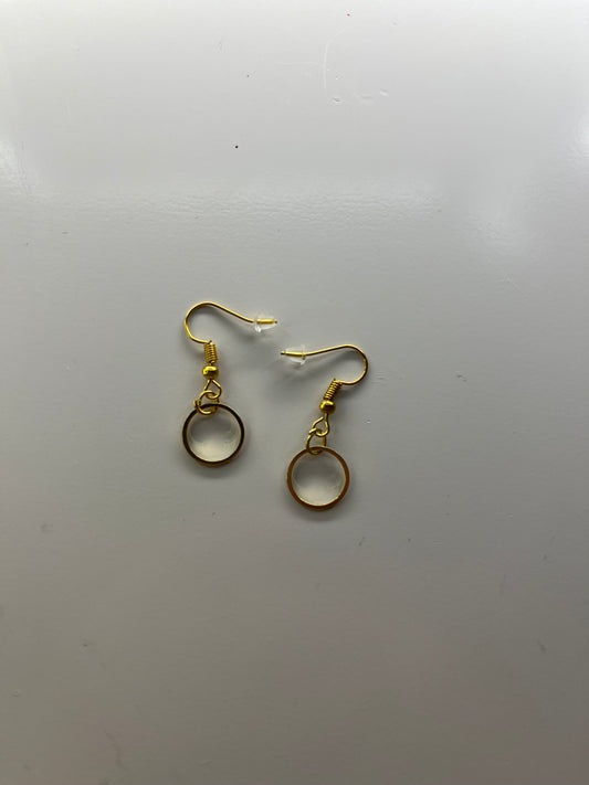 dangling hoop earrings