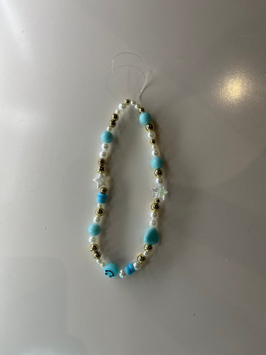 blue phone charm