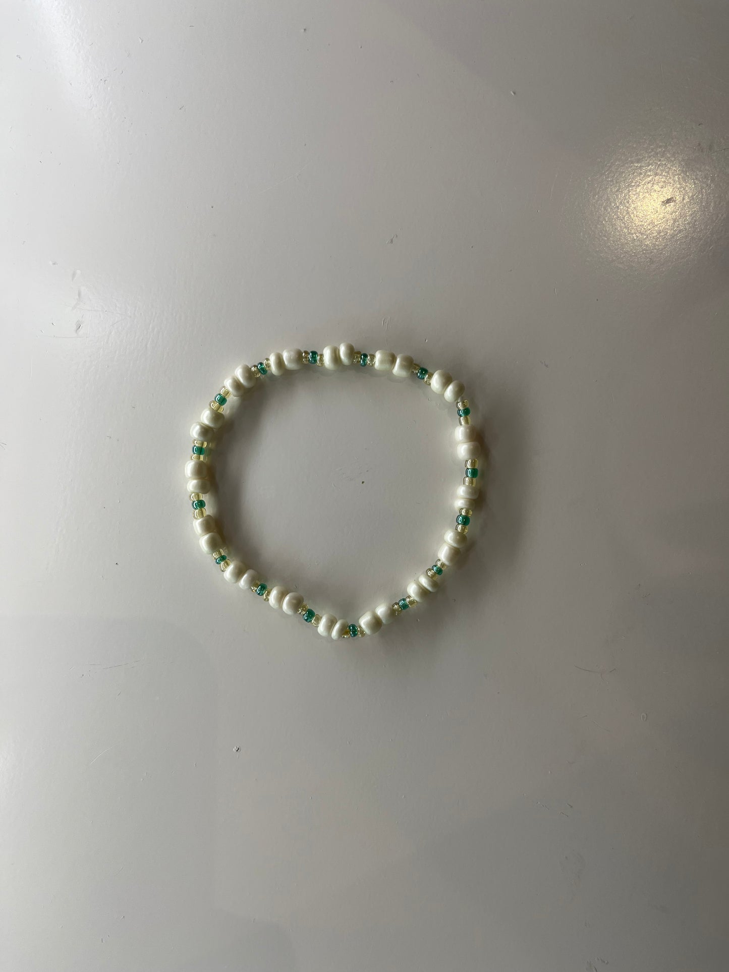 metallic aqua bracelet