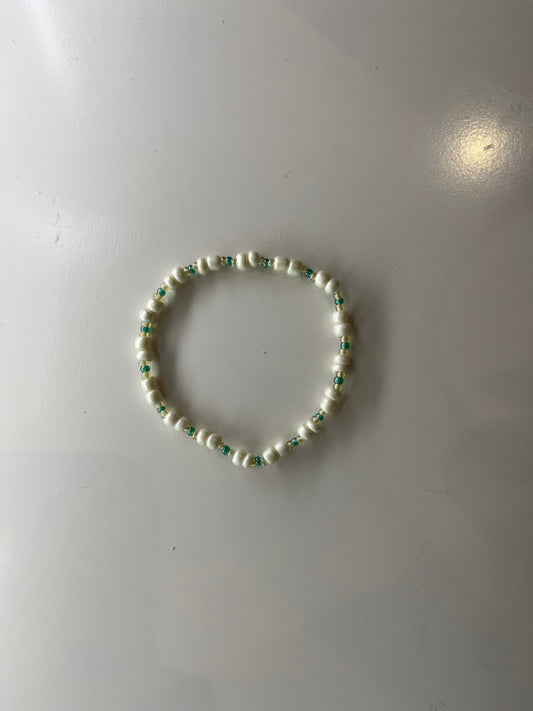 metallic aqua bracelet